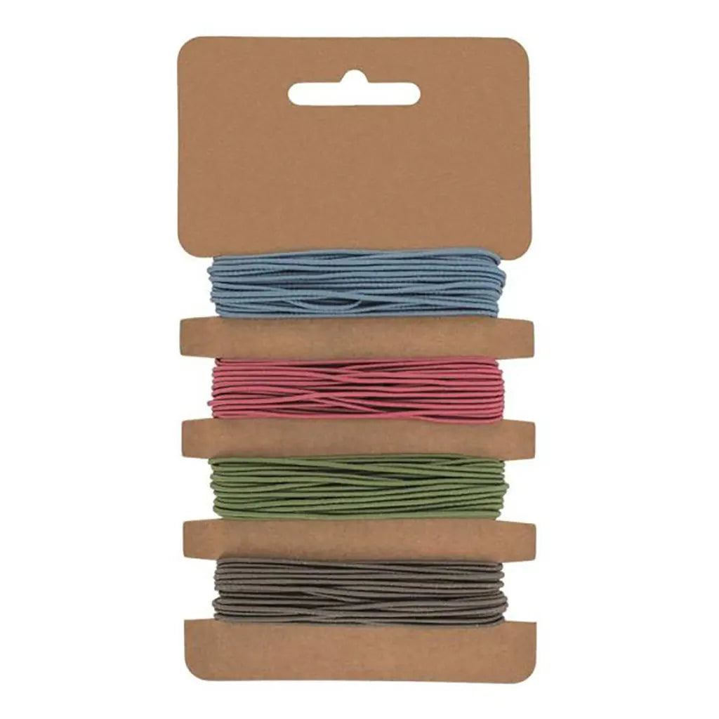 Elastic bands 4x3m; 1mm Blue/pink/Green/Grey