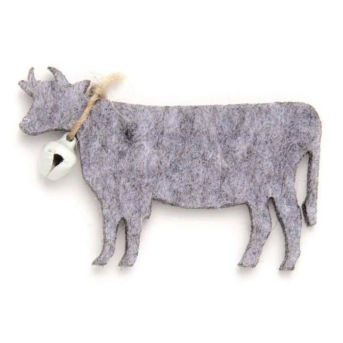 Felt Cows 6pcs Grey
