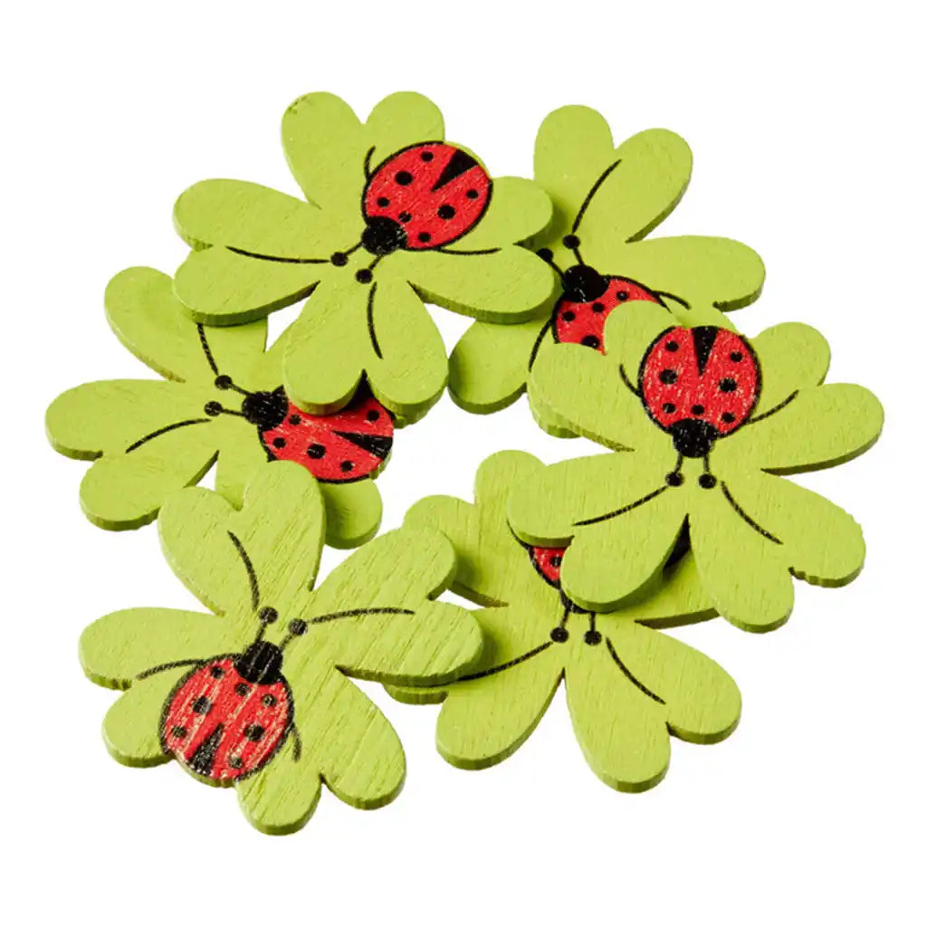 Cloverleave 3cm 6pcs, Green