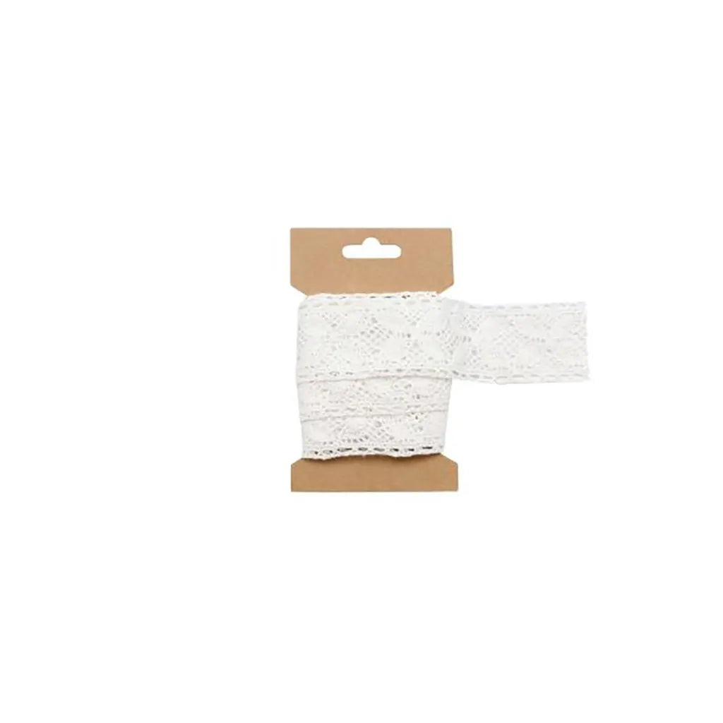 Lace Ribbon 4cmx200cm, White