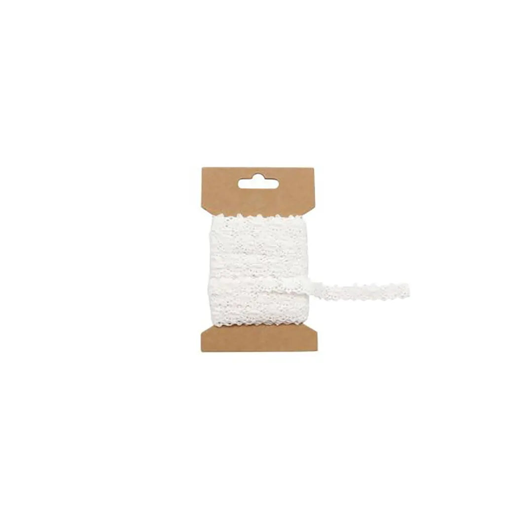 Lace Ribbon 1.3cmx600cm, White