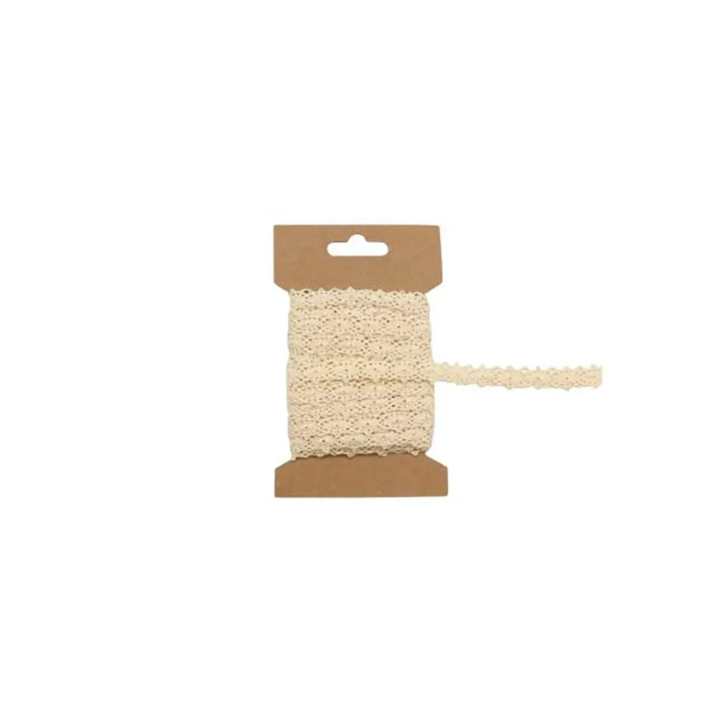 Lace Ribbon 1.3cmx600cm, Beige
