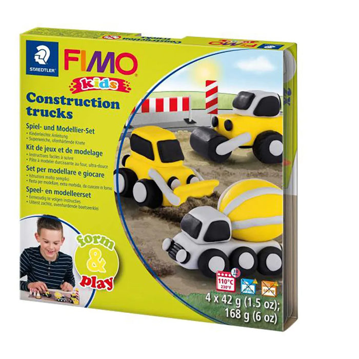 Fimo Kids Form & Play Set, Construction Trucks