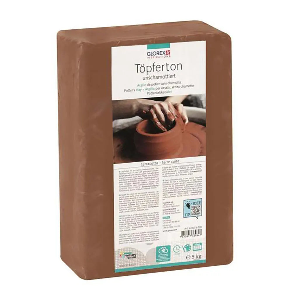 Pottery Clay 5Kg Terracotta No Grog