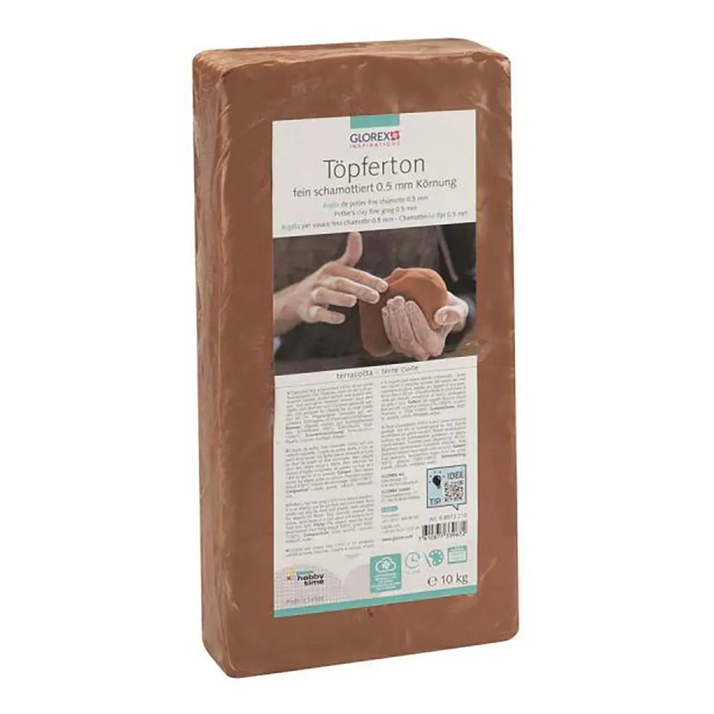 Pottery Clay 10Kg Terracotta Fine Grog 0.5