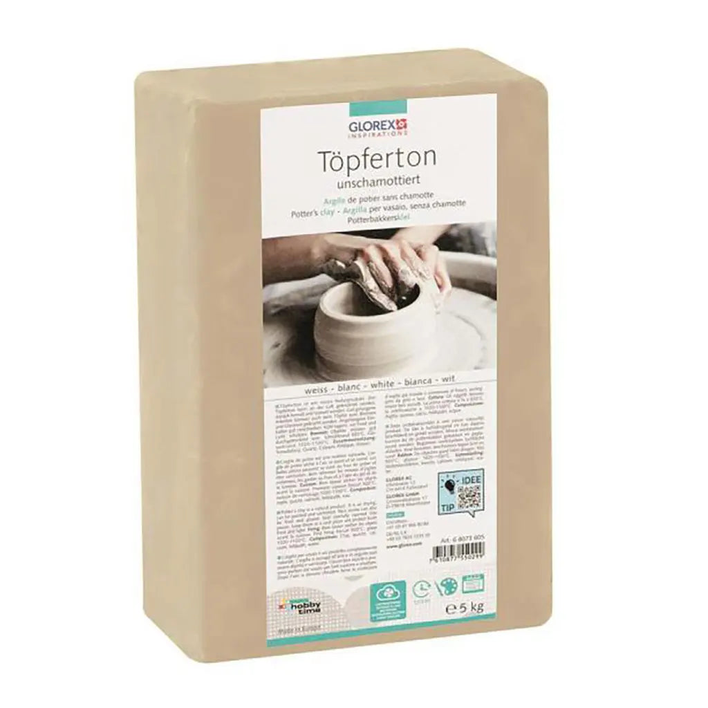 Pottery Clay 5Kg White No Grog