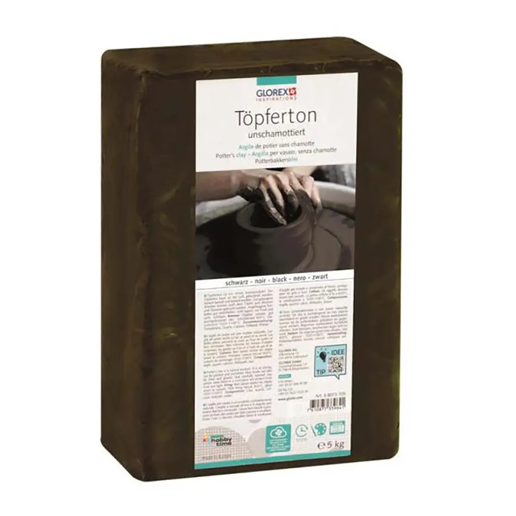 Pottery Clay Black 5Kg No Grog