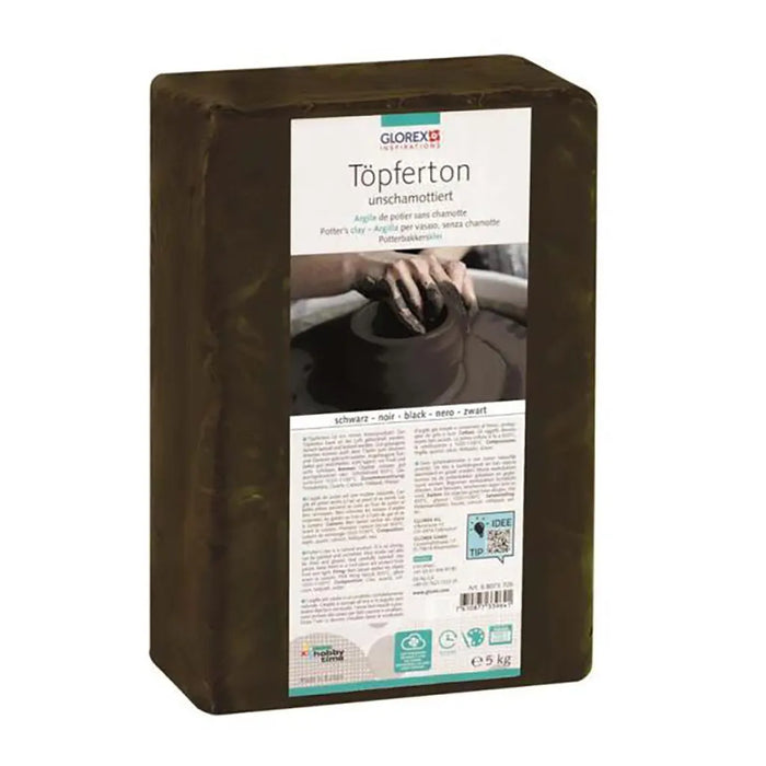 Pottery Clay Black 5Kg No Grog