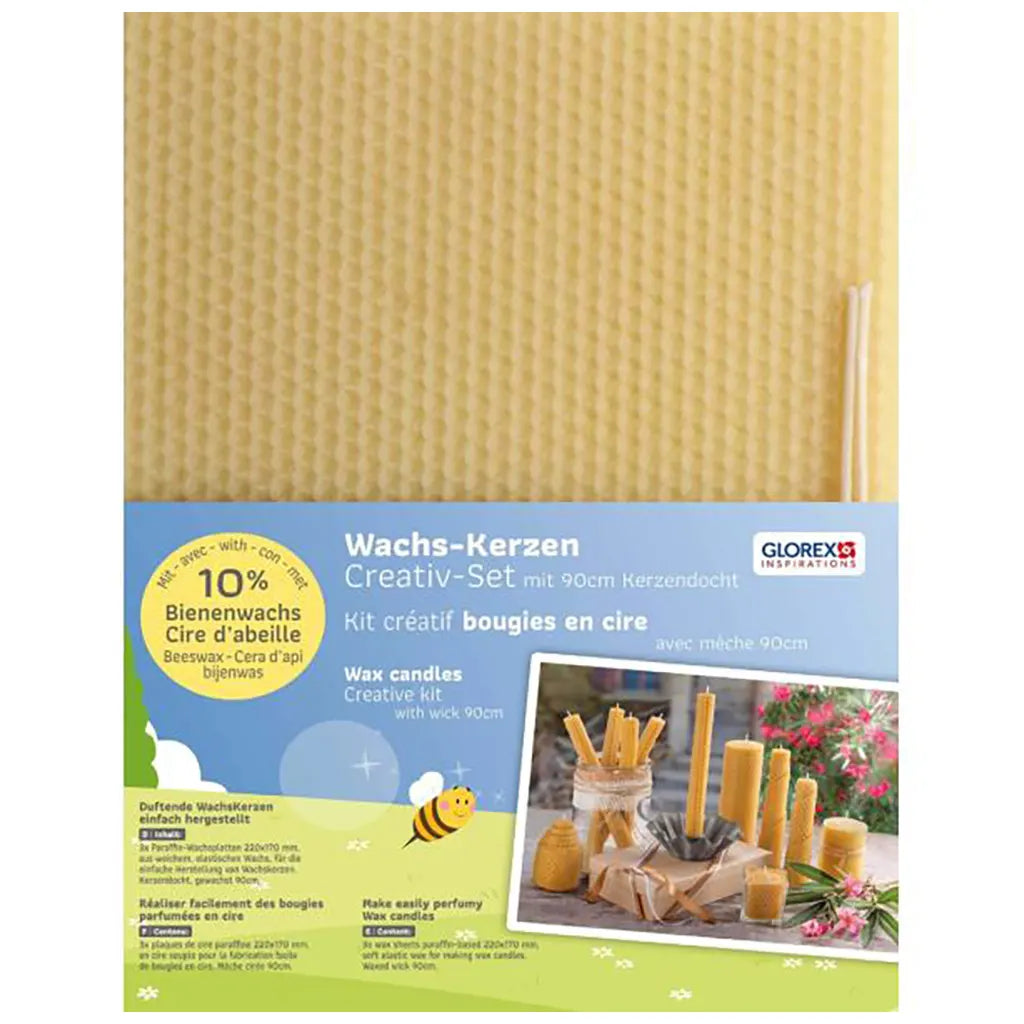 Wax Honeycomb Set 220 X 170 mm with Wick 3pcs
