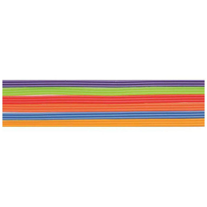 Decorative Wax Strips 6X3pcs 200X2mm, Rainbow