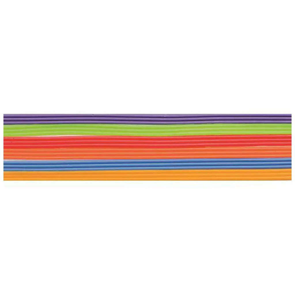 Decorative Wax Strips 6X3pcs 200X2mm, Rainbow