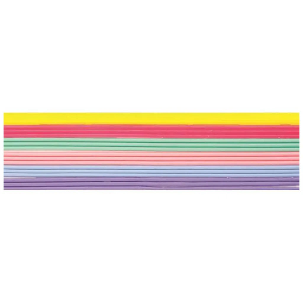 Decorative Wax Strips 6X3pcs 200X2mm, Pastel