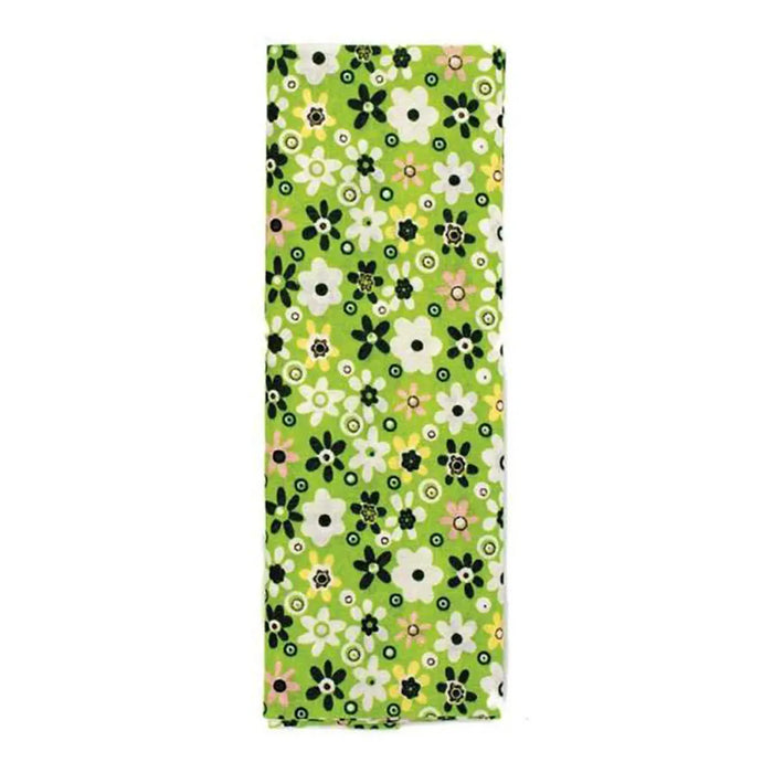 Fabric Piece 100X150cm, Green Flowers