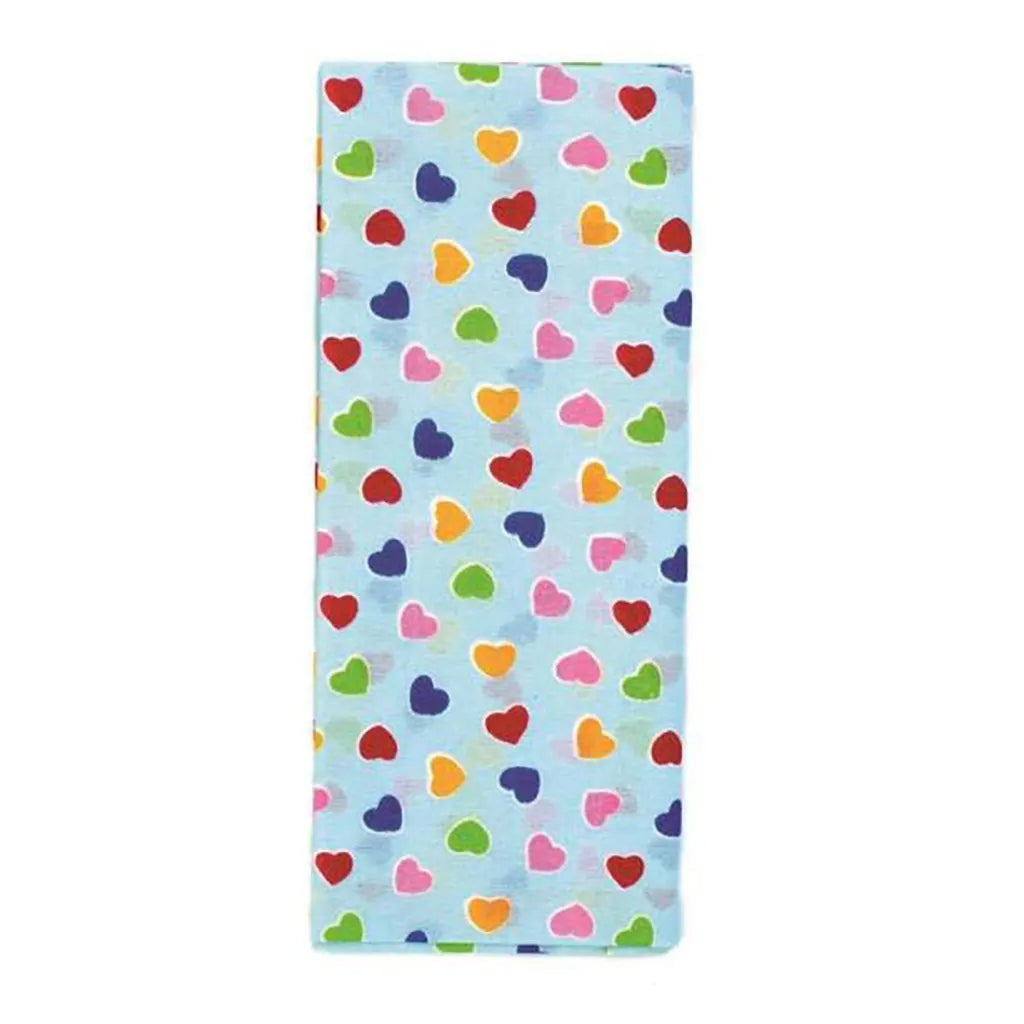 Fabric Piece 100X150cm, Blue with Hearts