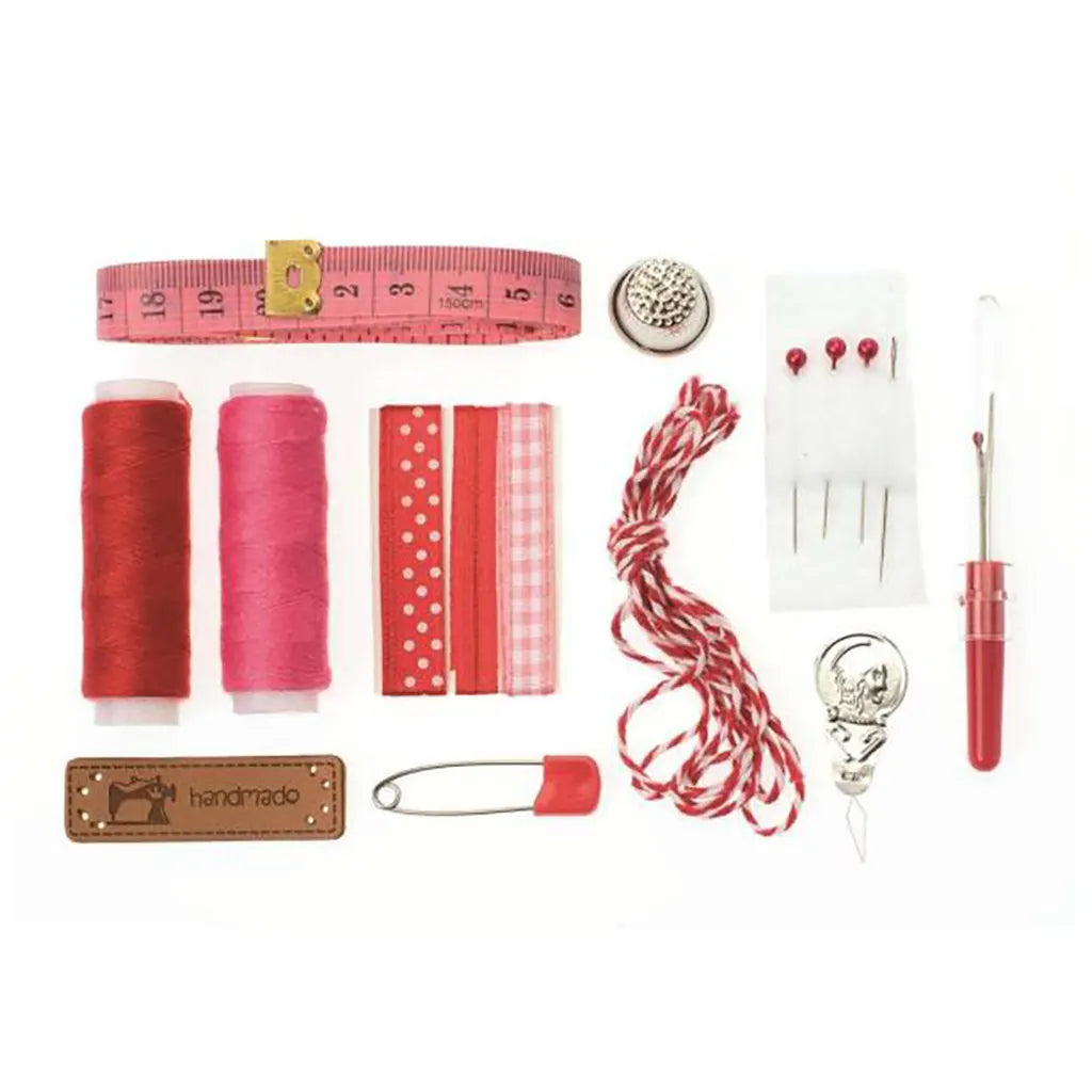 Sewing Set Lili Rose 14 Parts, Red