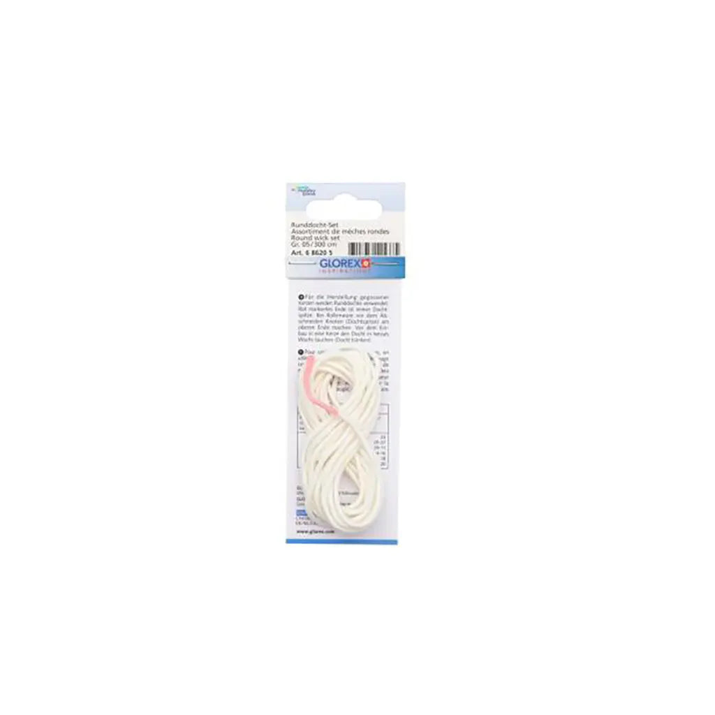 Round Wick Size 05 20 - 40mmm for Candles / 3m