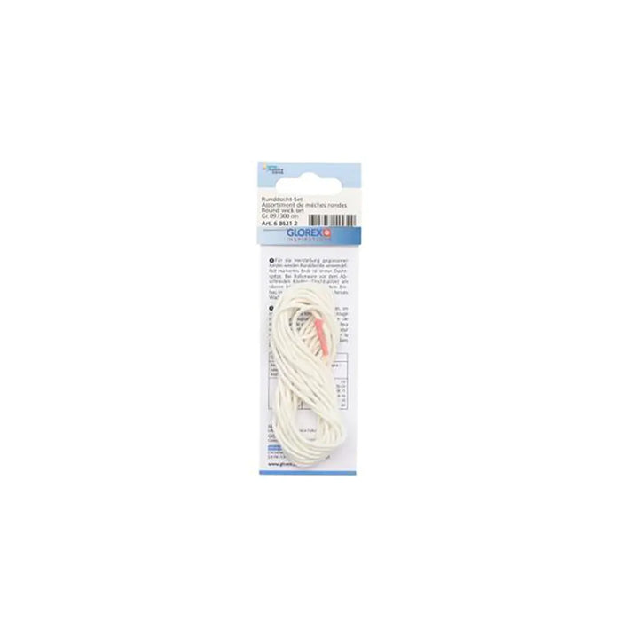 Round Wick Size 09 40-60mm for Candles /3m