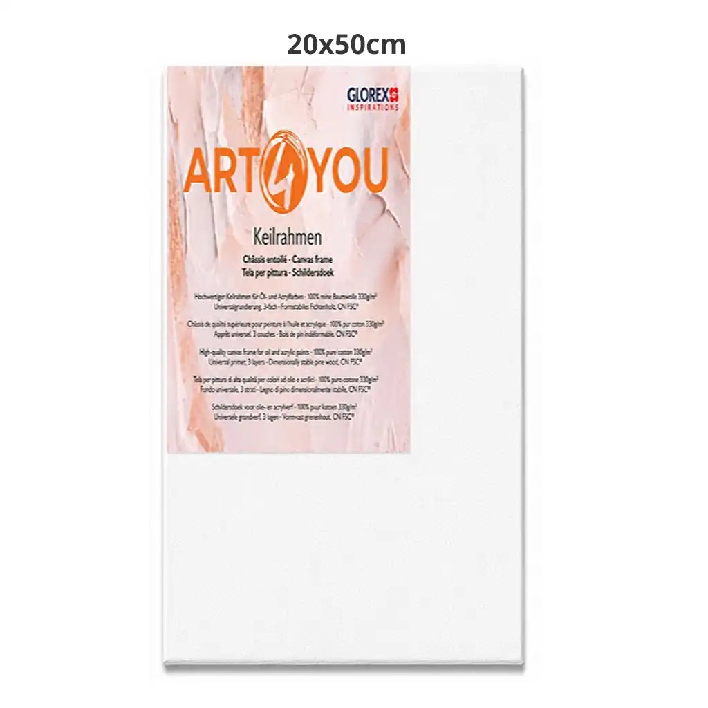 Glorex ART4YOU Canvas Frame 1.7cm 330g/M2 Pine 20x50cm