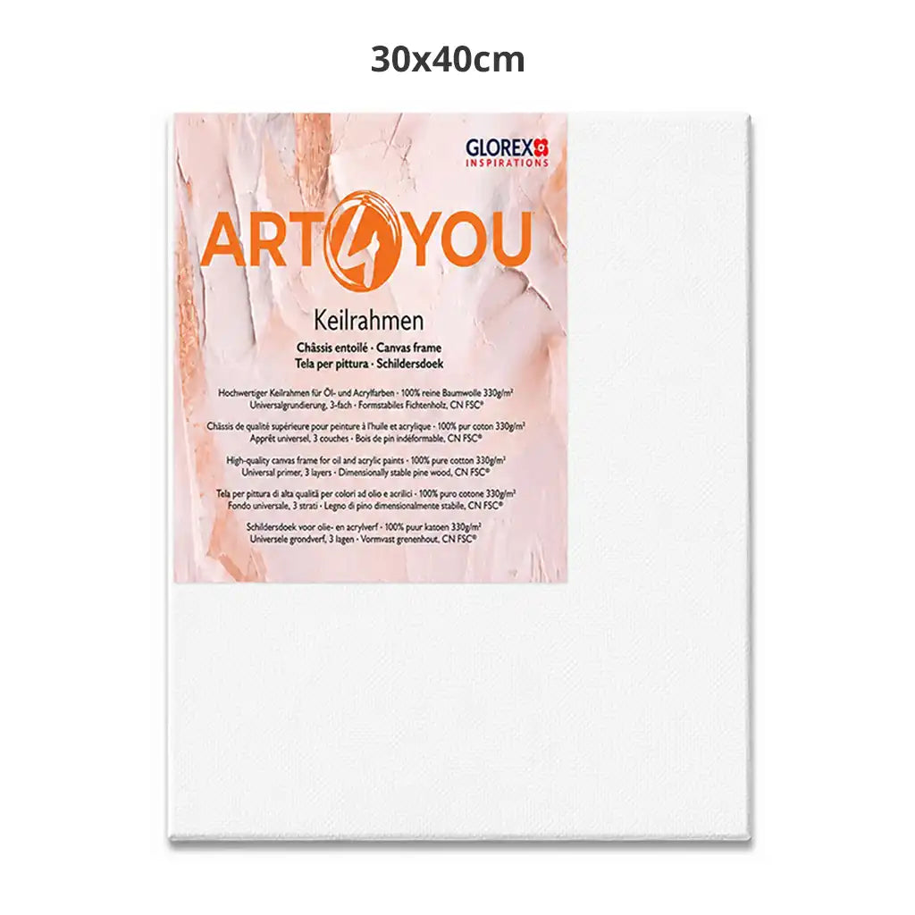 Glorex ART4YOU Canvas Frame 1.7cm 330g/M2 Pine 30x40cm