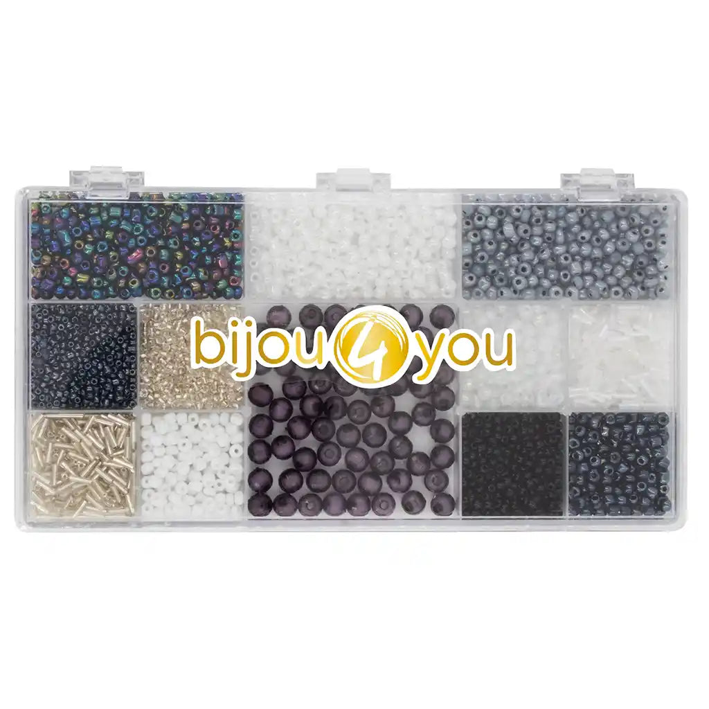 Beads Kit 170g, Black/White