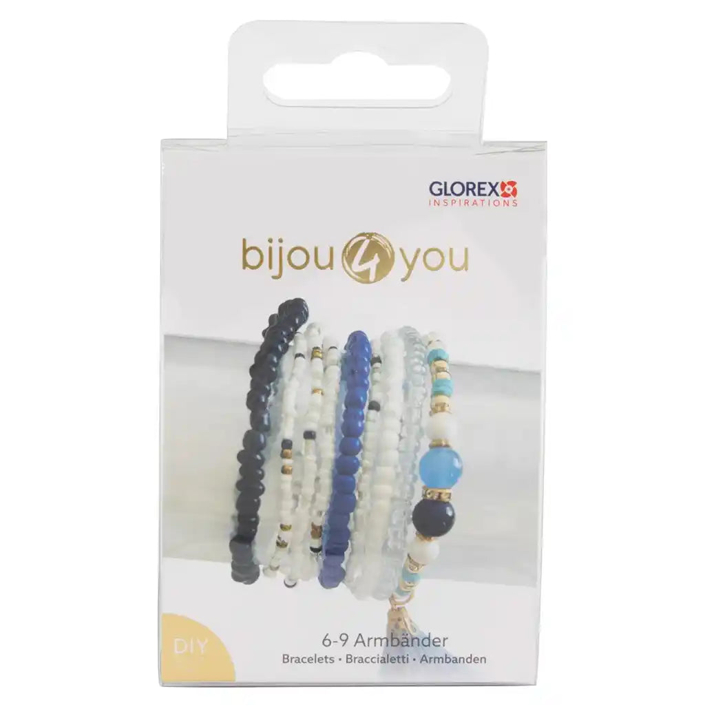 Diy Bracelet Kit, White Blue