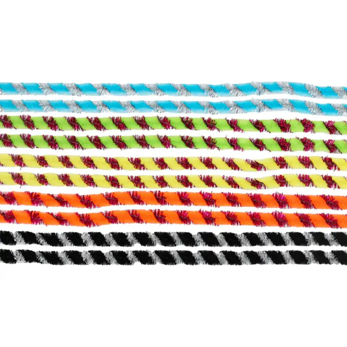 Pipe Cleaners 10pcs Assorted, Bicolour Twisted Metallic