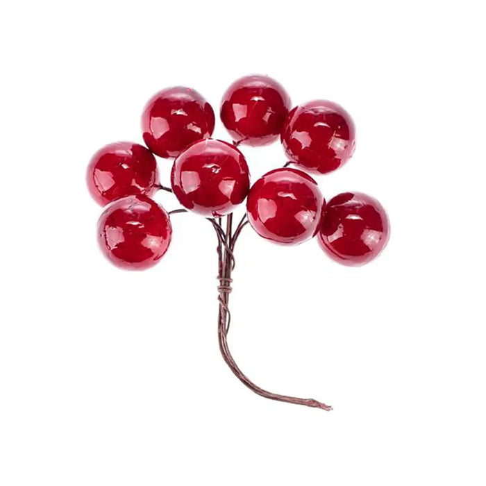 Deco Berries Red 1 Bunch 2cm