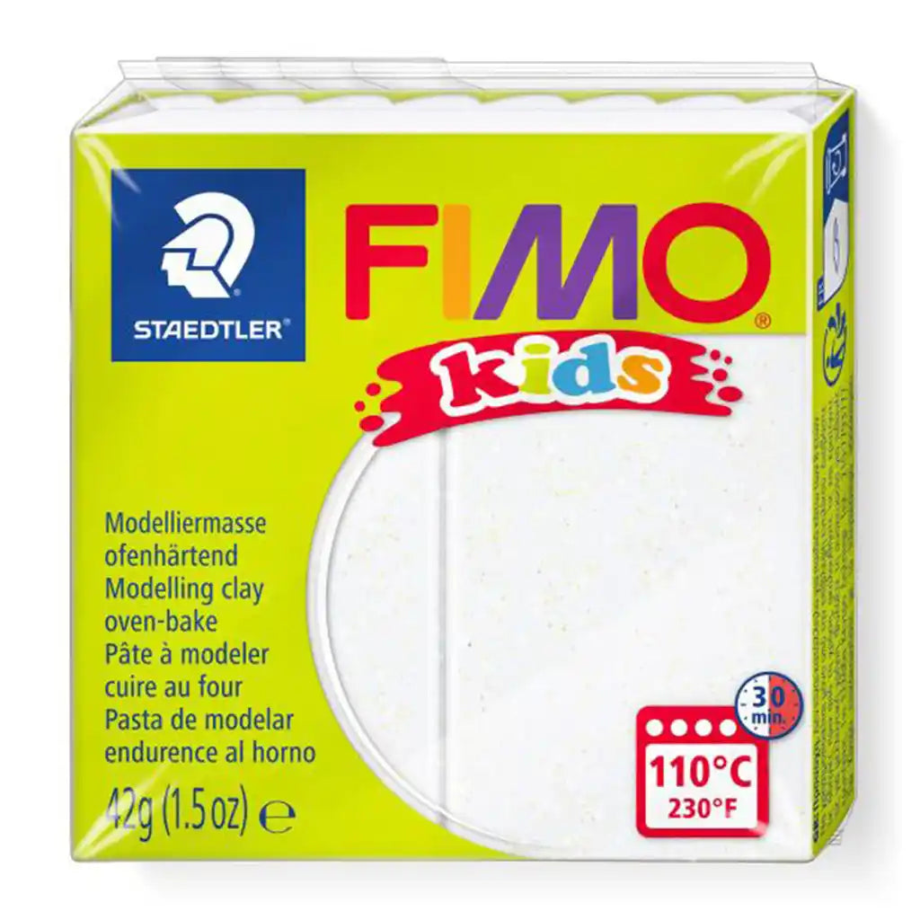 Fimo Kids 42g, Glitter White