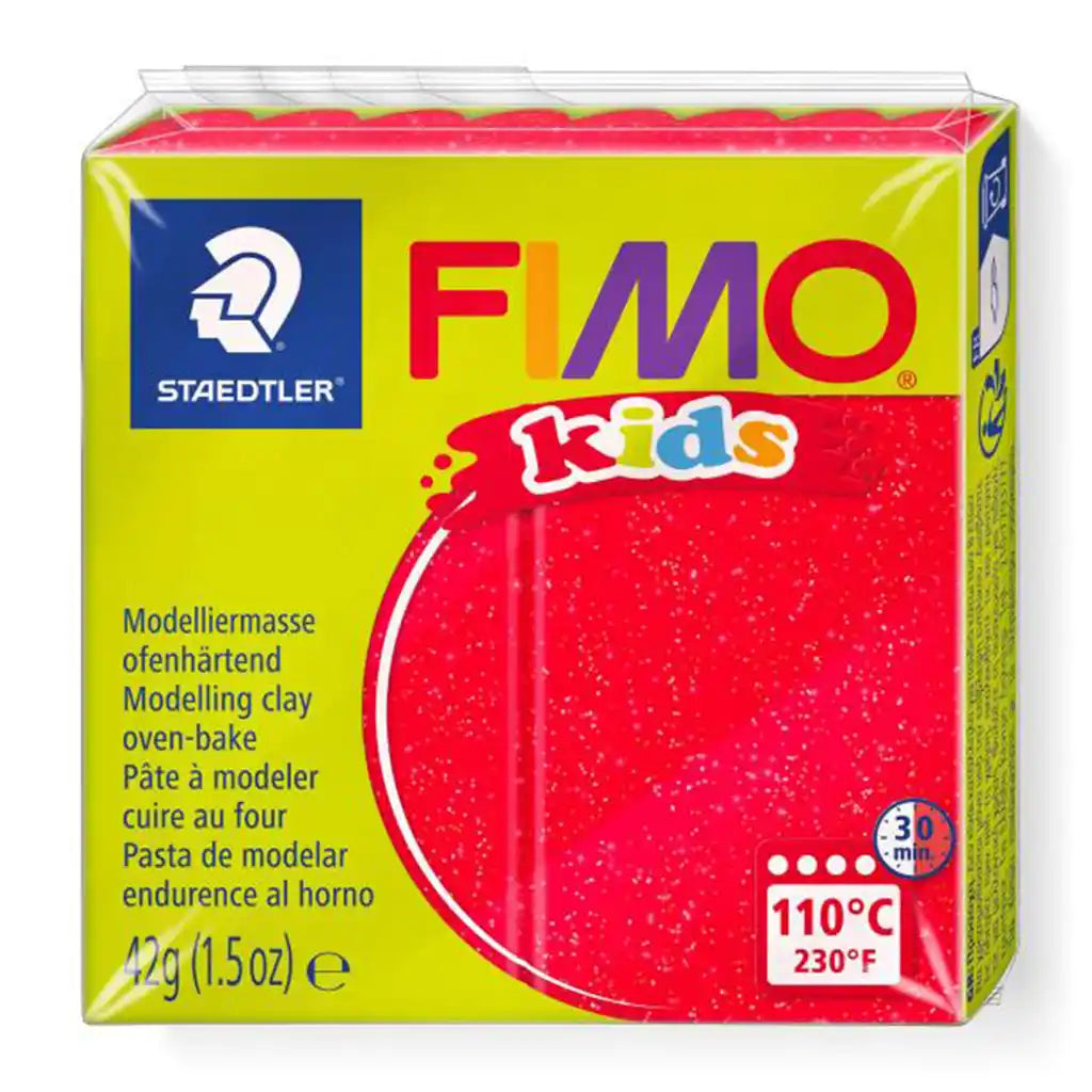 Fimo Kids 42g, Glitter Red