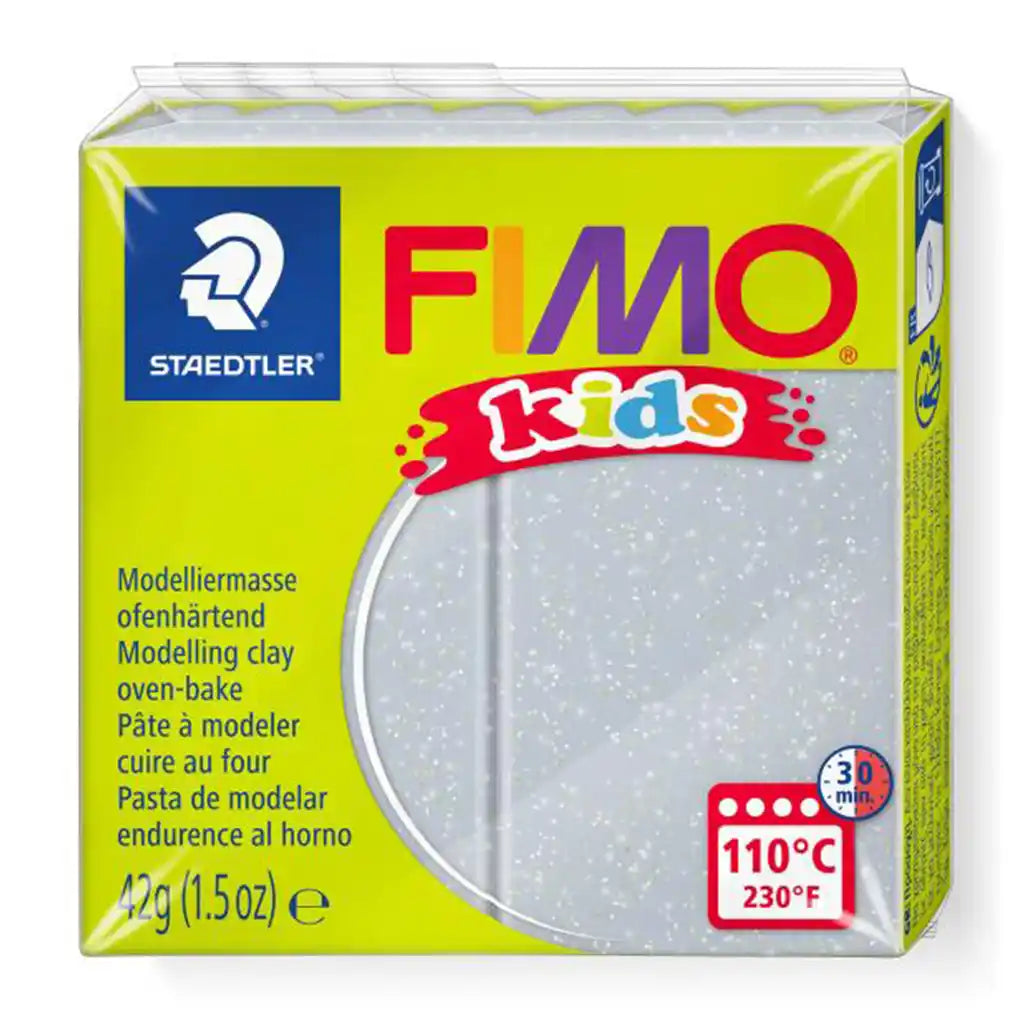 Fimo Kids 42g, Glitter Silver