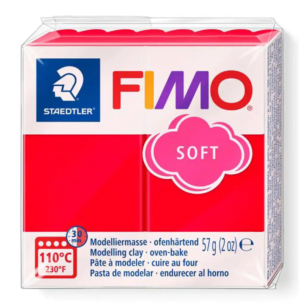 Fimo Soft 57g, Indirsh Red