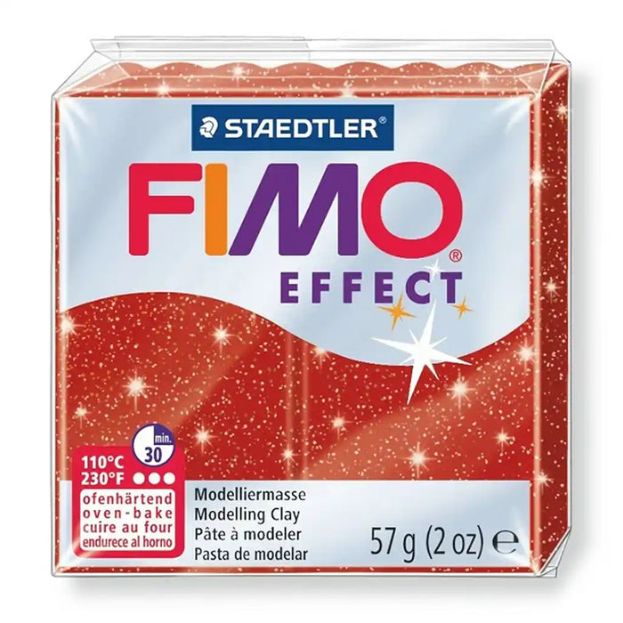 Fimo Effect 57g, Glitter Red