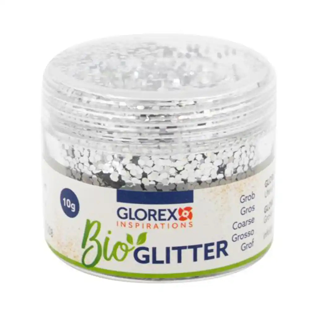 Organic Glitter Coarse 10g, Silver