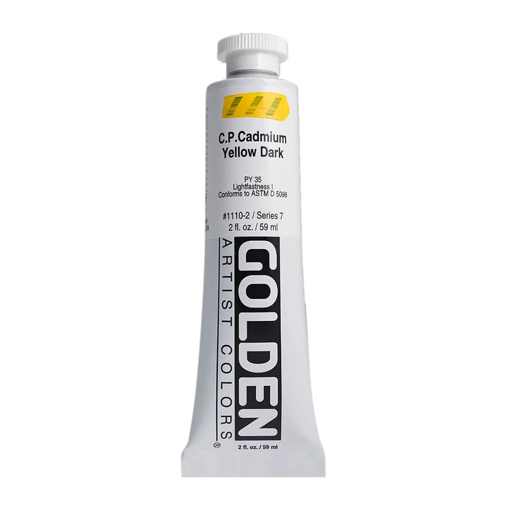 Golden Heavy Body Acrylic 2oz Cadmium Yellow Dark S7