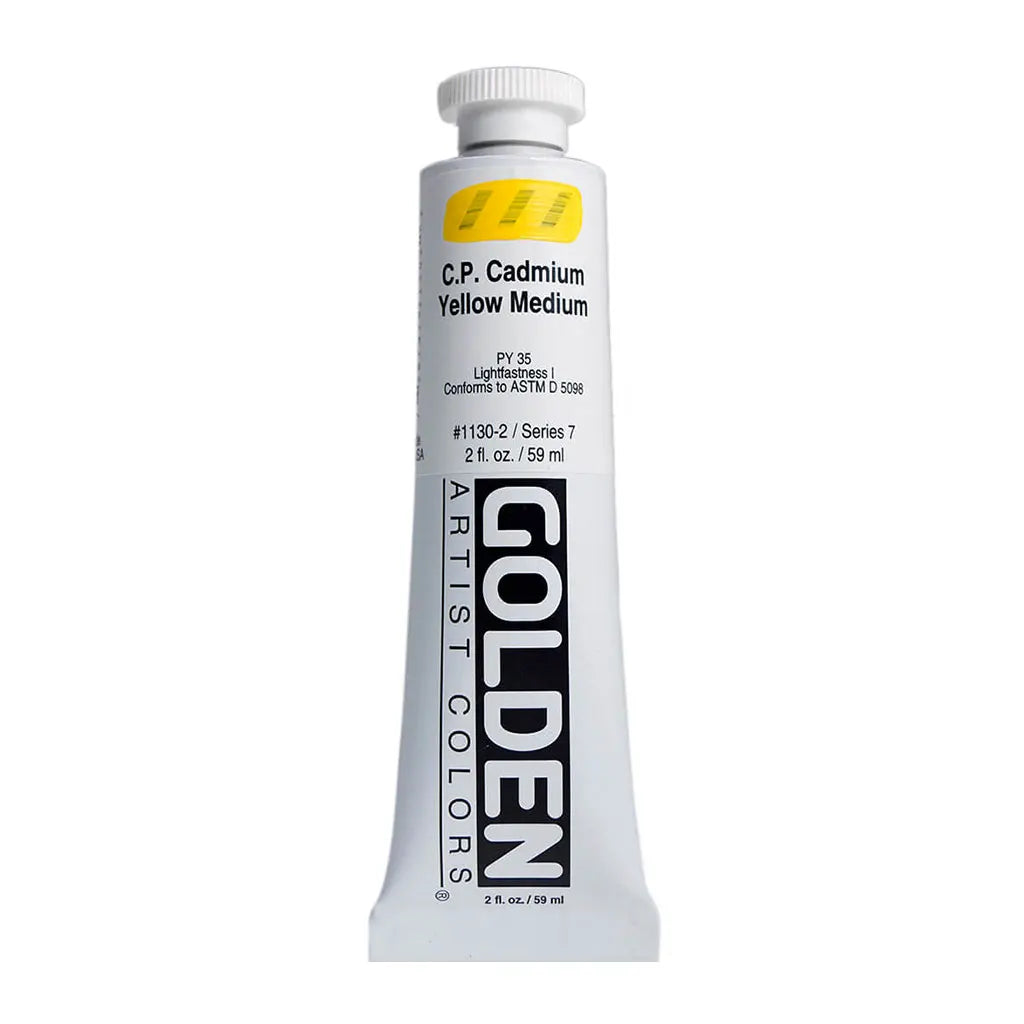 Golden Heavy Body Acrylic 2oz Cadmium Yellow Medium S7