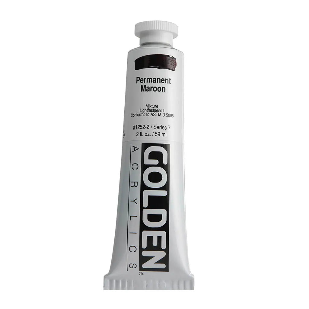 Golden Heavy Body Acrylic 2oz Permanent Maroon S7