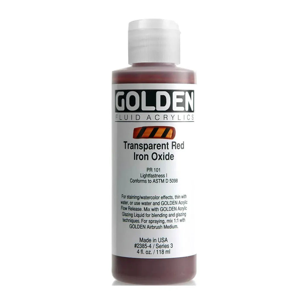Golden Fluid Acrylic 4oz Trans. Red Iron Oxide S3