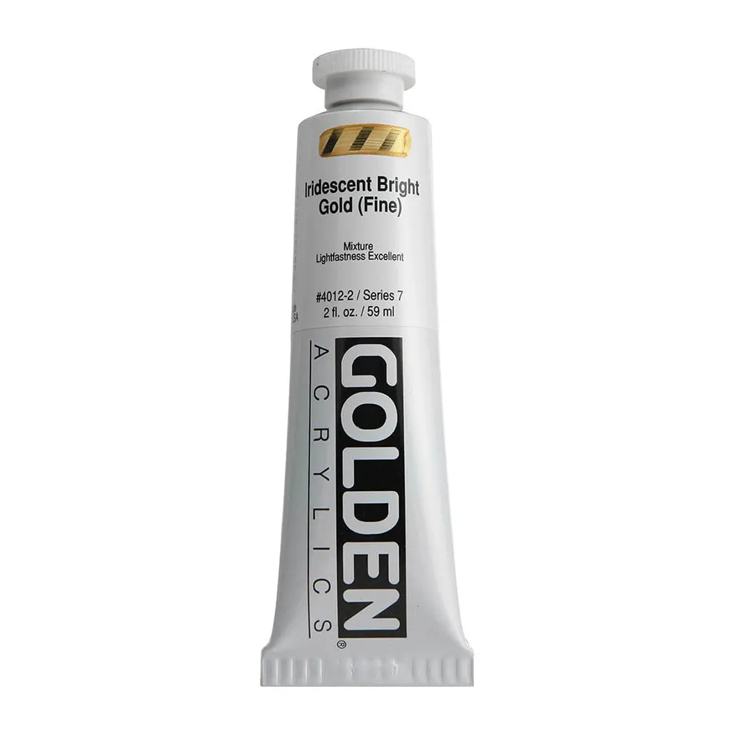 Golden Heavy Body Acrylic 2oz Iridescent Bright Gold (Fine) S7