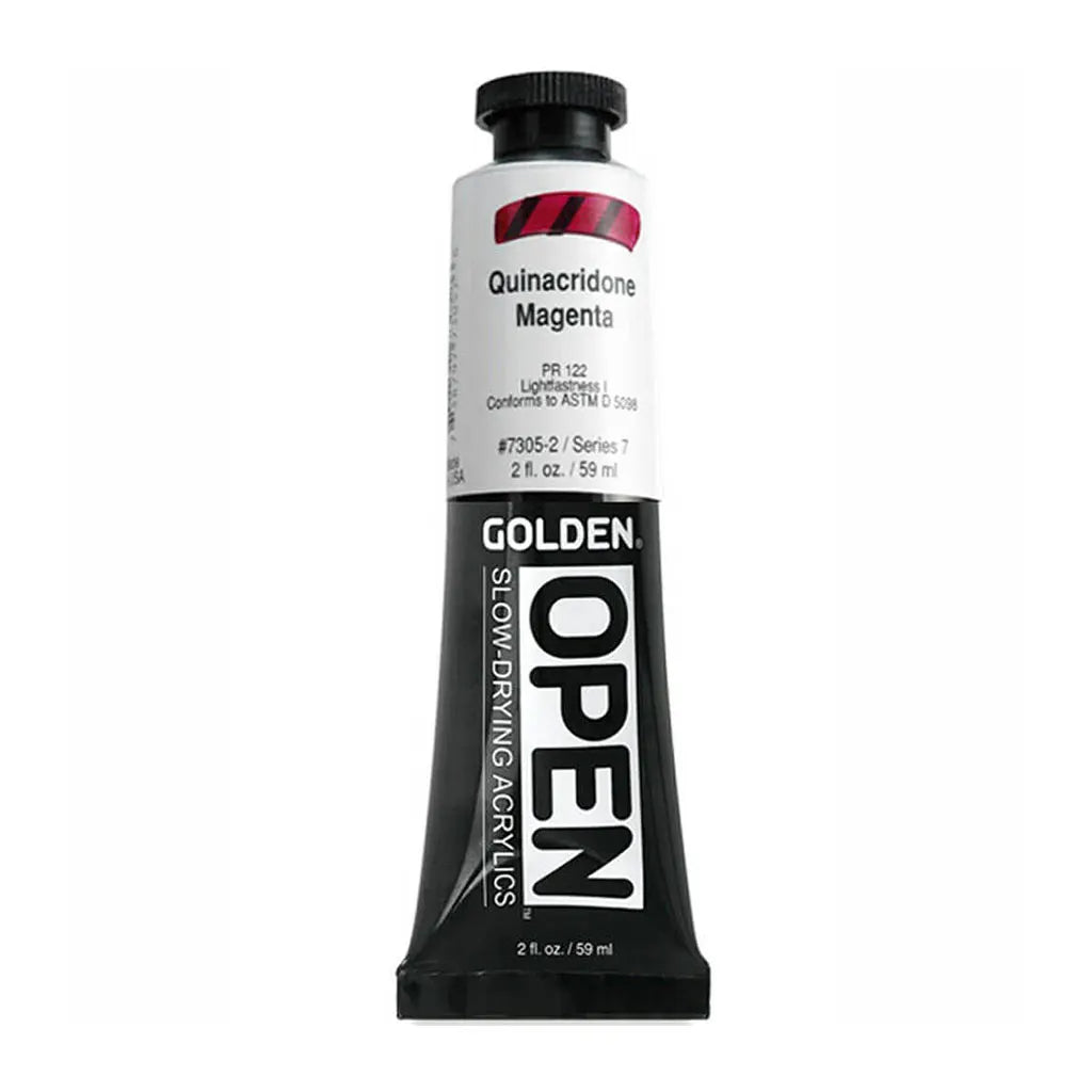 Golden OPEN Slow-Drying Acrylic Paint 2oz Quinacridone Magenta S7