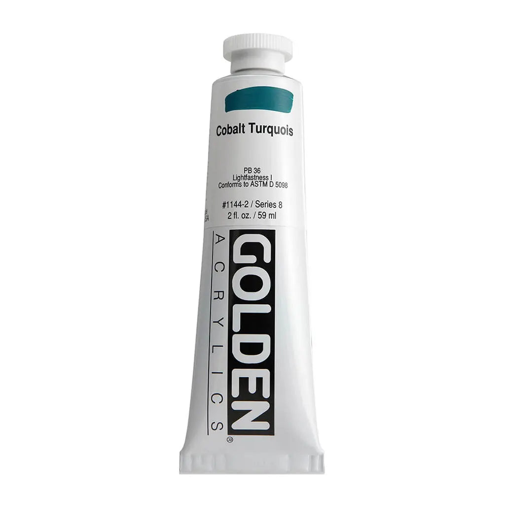 Golden Heavy Body Acrylic 2oz Cobalt Turquoise S8