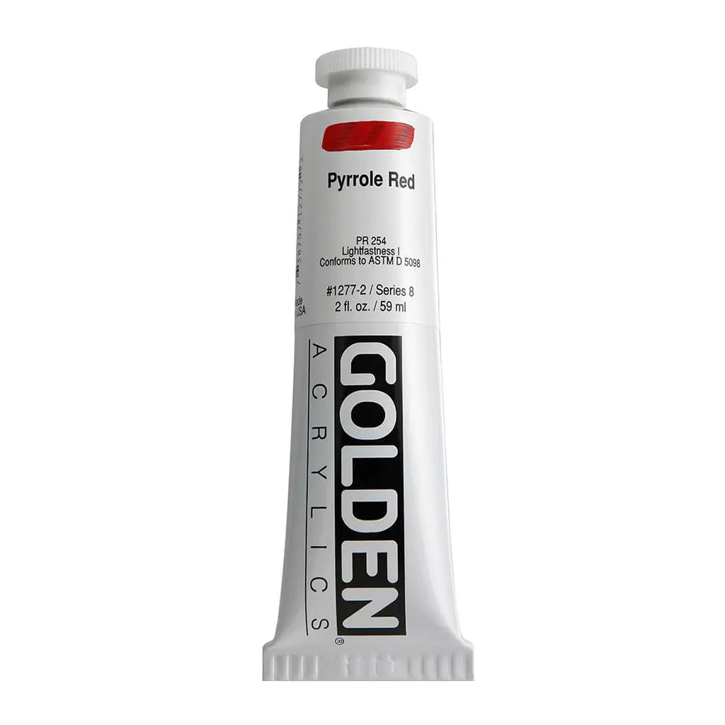 Golden Heavy Body Acrylic 2oz Pyrrole Red S8
