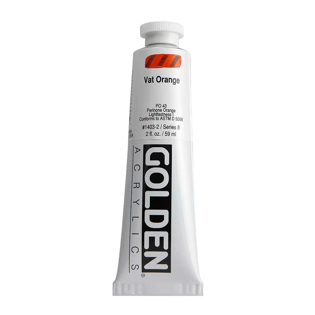 Golden Heavy Body Acrylic 2oz Vat Orange S8