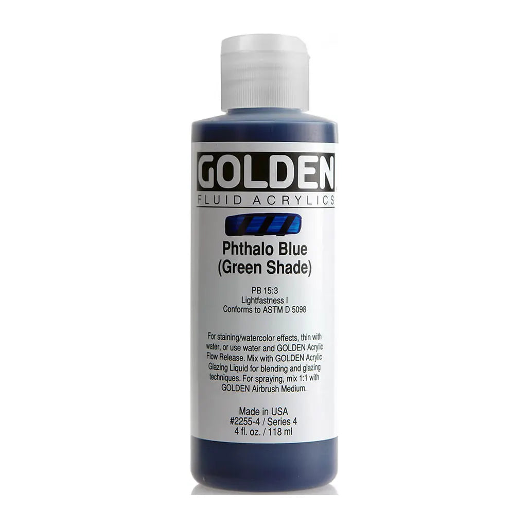 Golden Fluid Acrylic 4oz Phthalo Blue /G.S. S4