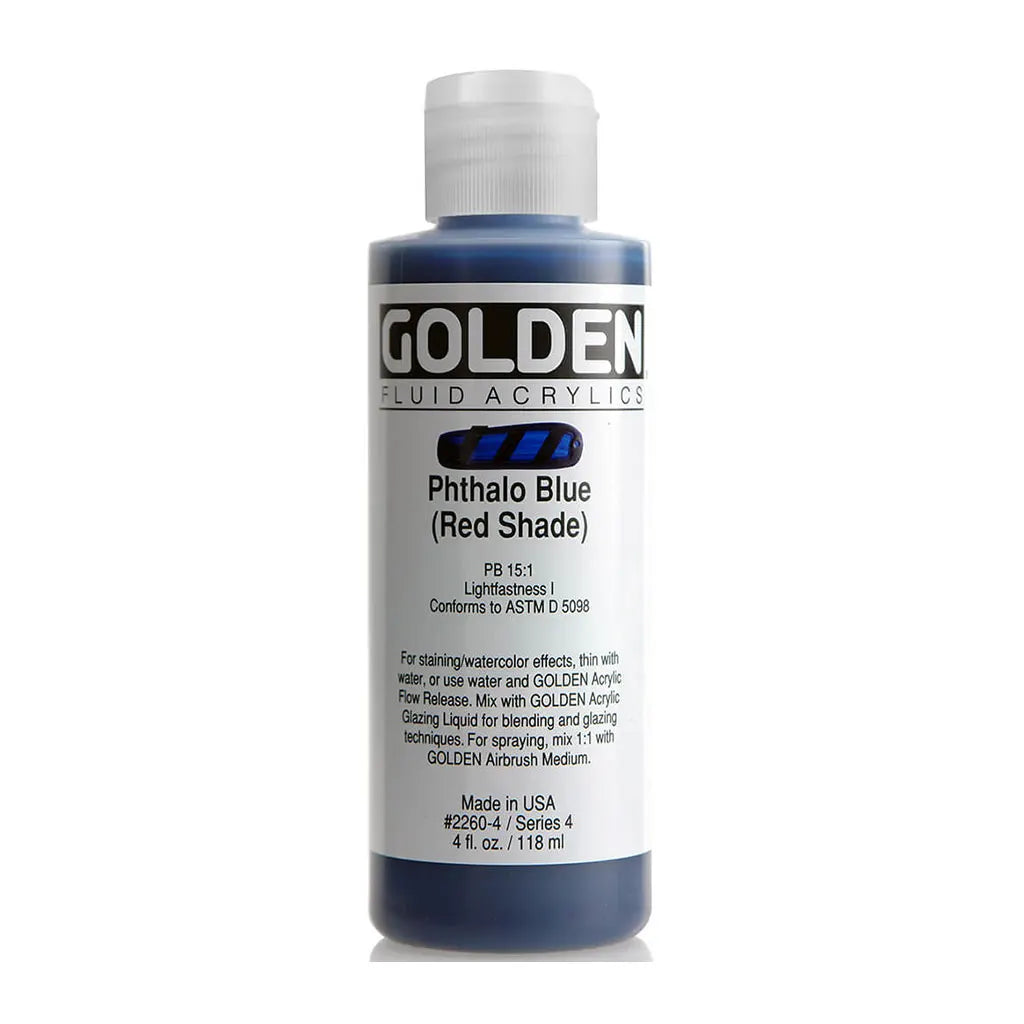 Golden Fluid Acrylic 4oz Phthalo Blue /R.S. S4
