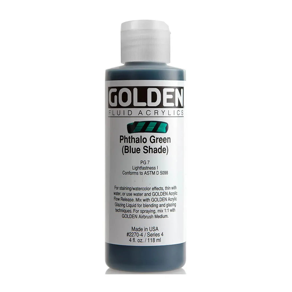 Golden Fluid Acrylic 4oz Phthalo Green /B.S. S4