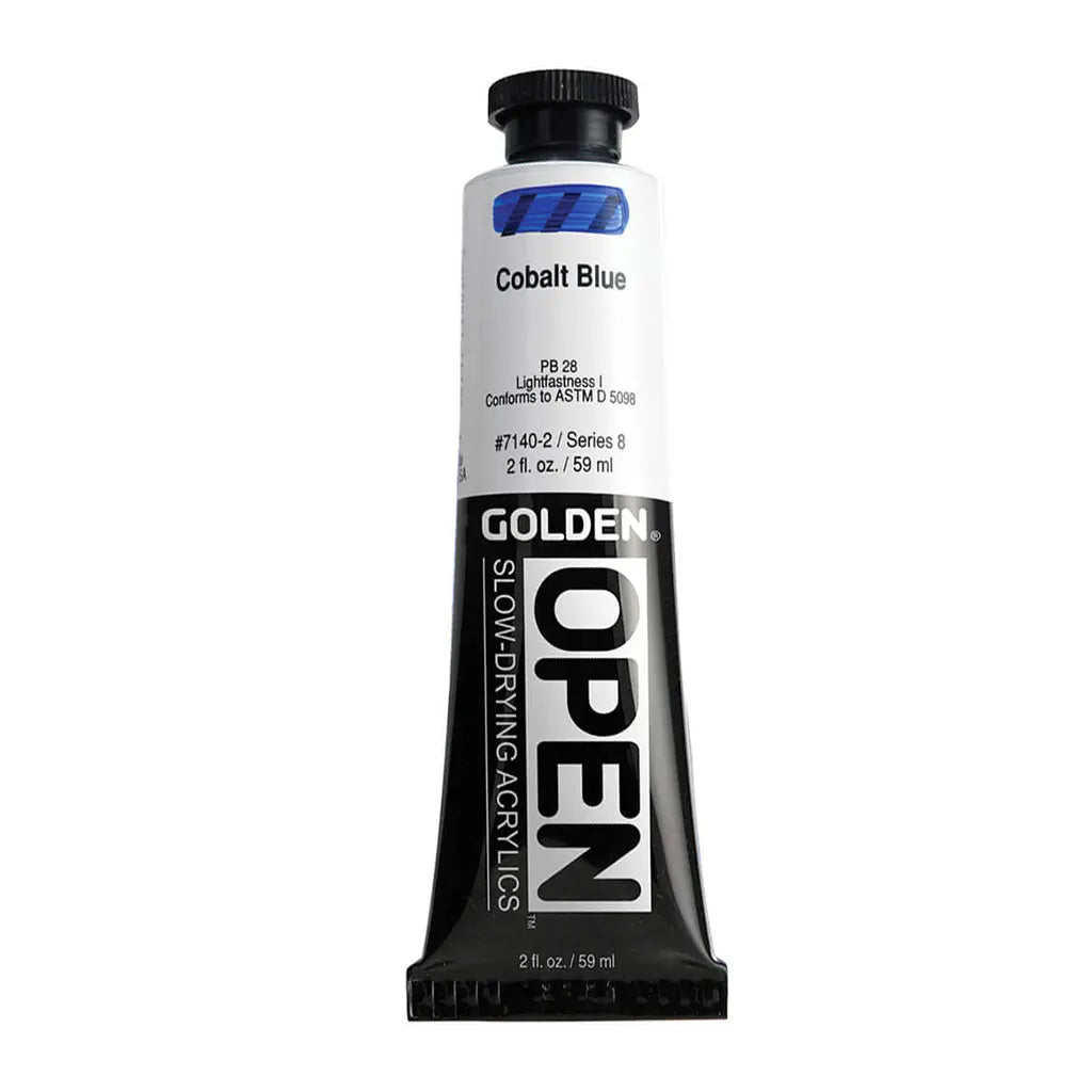 Golden OPEN Slow-Drying Acrylic Paint 2oz Cobalt Blue S8