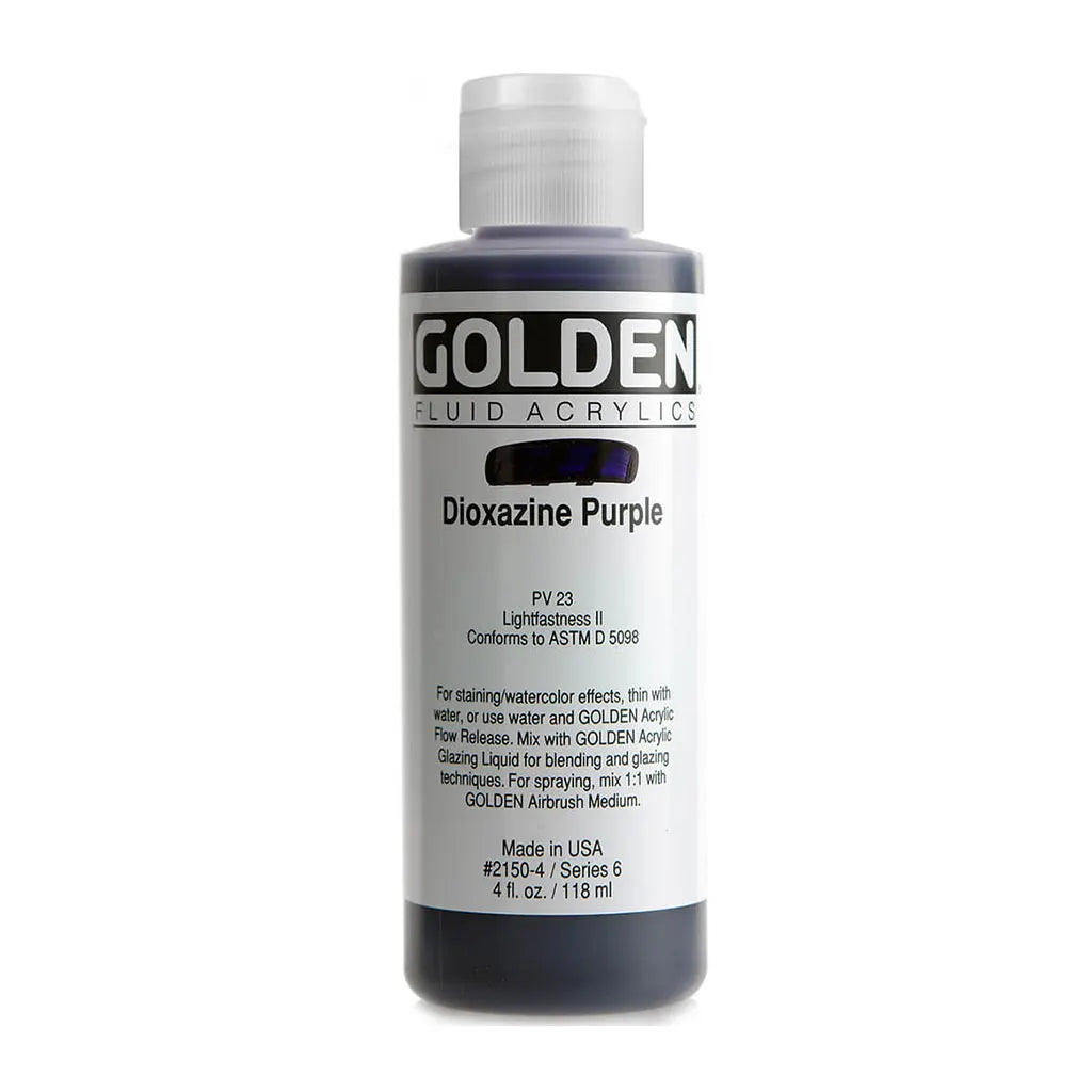 Golden Fluid Acrylic 4oz Dioxazine Purple S6