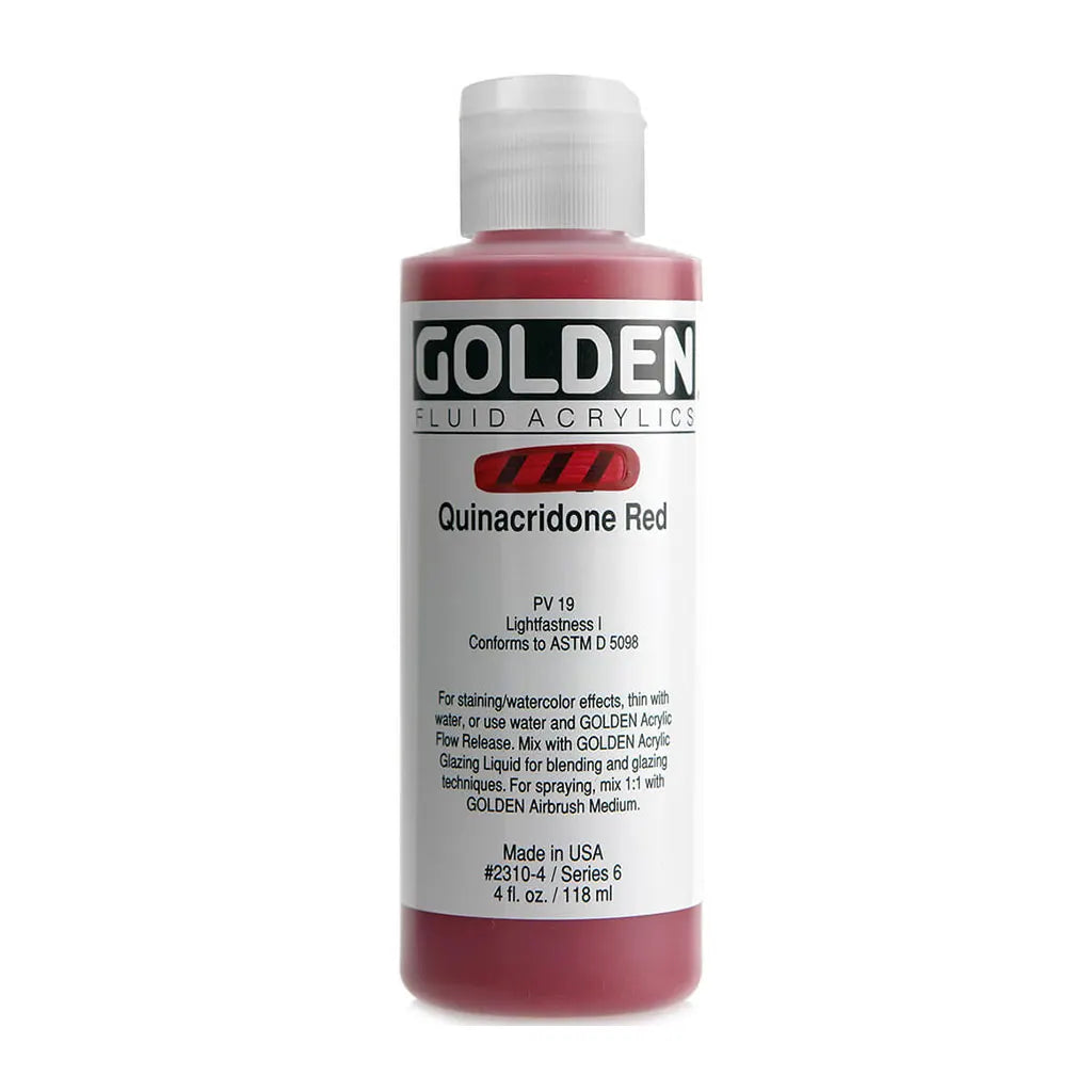 Golden Fluid Acrylic 4oz Quin. Red S6