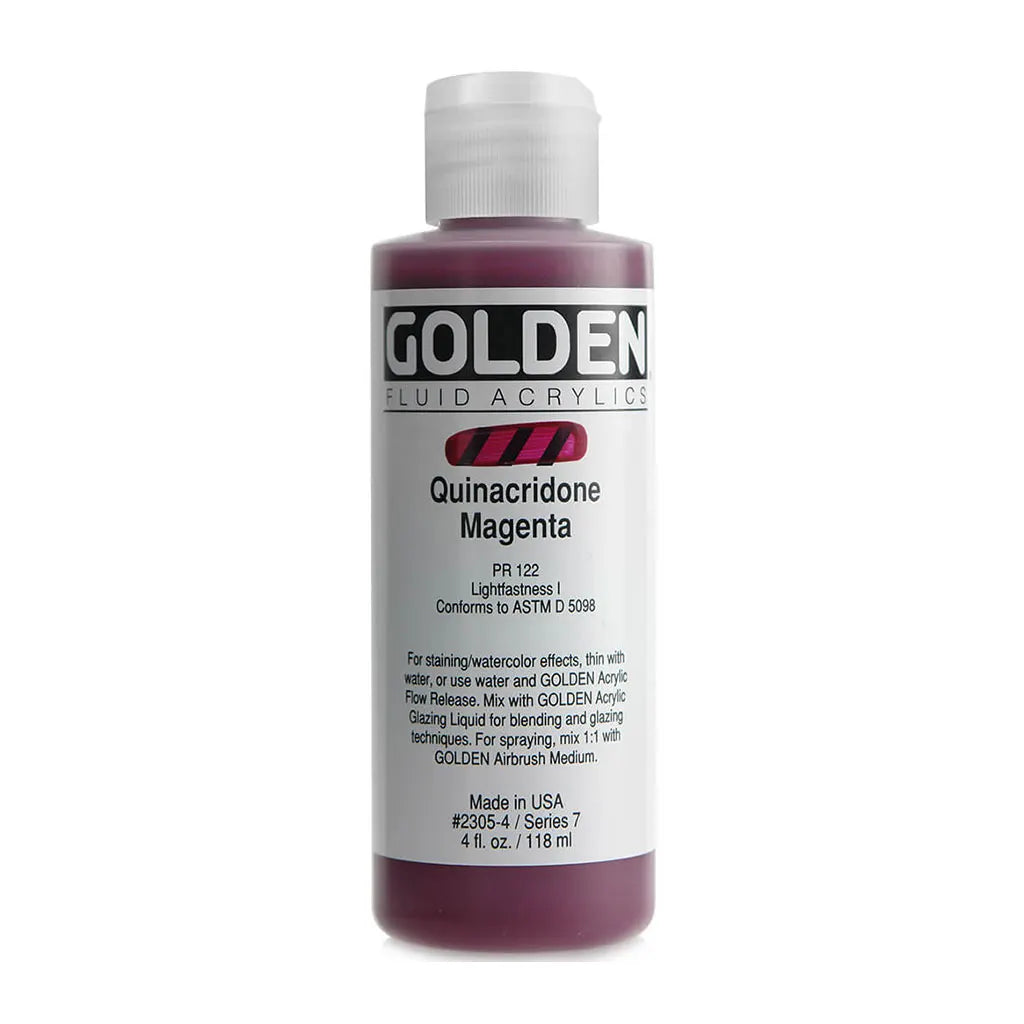 Golden Fluid Acrylic 4oz Quin. Magenta S7
