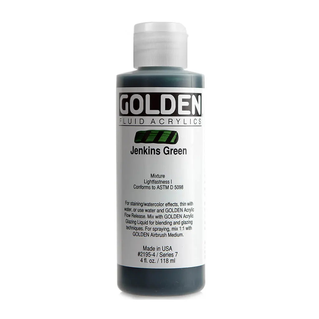 Golden Fluid Acrylic 4oz Jenkins Green S7